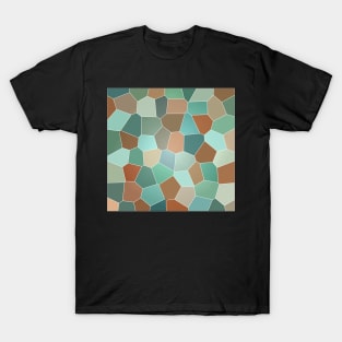 Abstract of Browns Blues and Greens T-Shirt